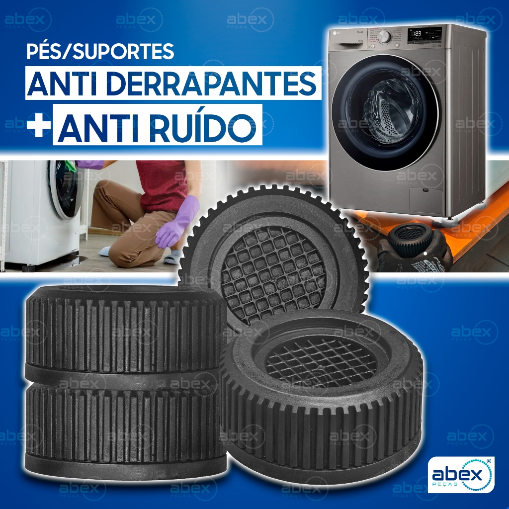 Suporte Anti Vibração Pé Nivelador Sapata Amortecedor Borracha Pezinho Máquina de Lavar Anti-Ruído