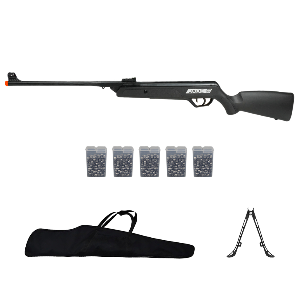 Carabina Rifle de Pressão New Jade Oxidada 5.5mm - CBC + Acessórios em Oferta na Shopee