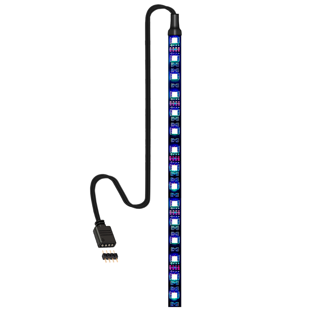 Fita de Led RGB 4pin 12v Sync Aura 500mm para Gabinete Gamer