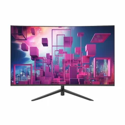 MONITOR BRAZILPC 31.5 POLEGADAS LED WIDESCREEN 75HZ CURVO BPC32R15 FHD FRAMLESS PRETO
