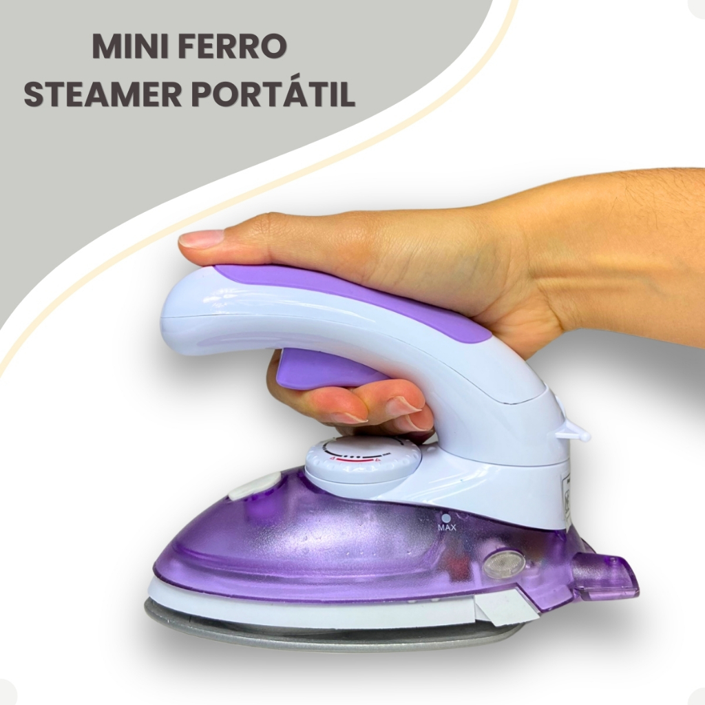 Mini Ferro a Vapor Portátil para Viagem 2 em 1 Steamer Bivolt 127/220V
