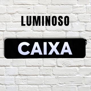 Painel Luminoso CAIXA de Acrílico Preto com LED 45cm Placa Iluminada Lojas, Escritórios Conveniência em Oferta na Shopee