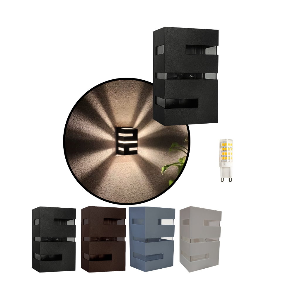 3 Arandela de Parede + 3 Lâmpadas Led Soquete G9 5w - Branco Quente em Oferta na Shopee