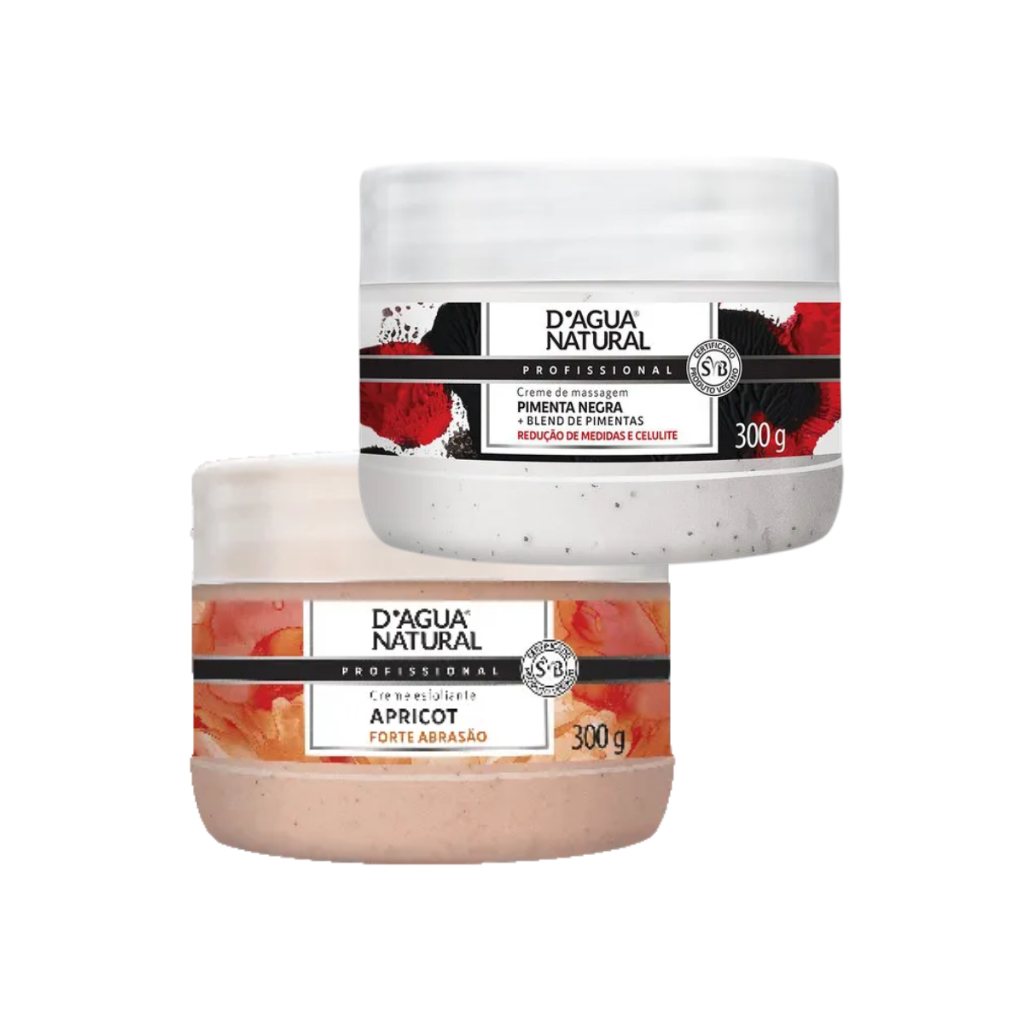 ESFOLIANTE  FORTE 300G + CREME PIMENTA NEGRA 300G D AGUA NAT