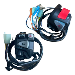 Kit Punho Luz Titan 150 160 Fan Start Modelo Cb 650 Nc750 Com Lampejador + Punho De Partida Cb 500