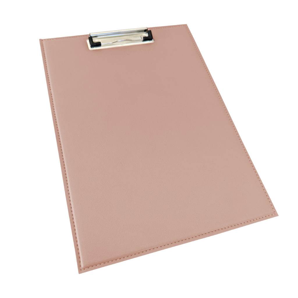 Prancheta para Escritório Tamanho A4 em Couro Ecológico Nude em Oferta na Shopee