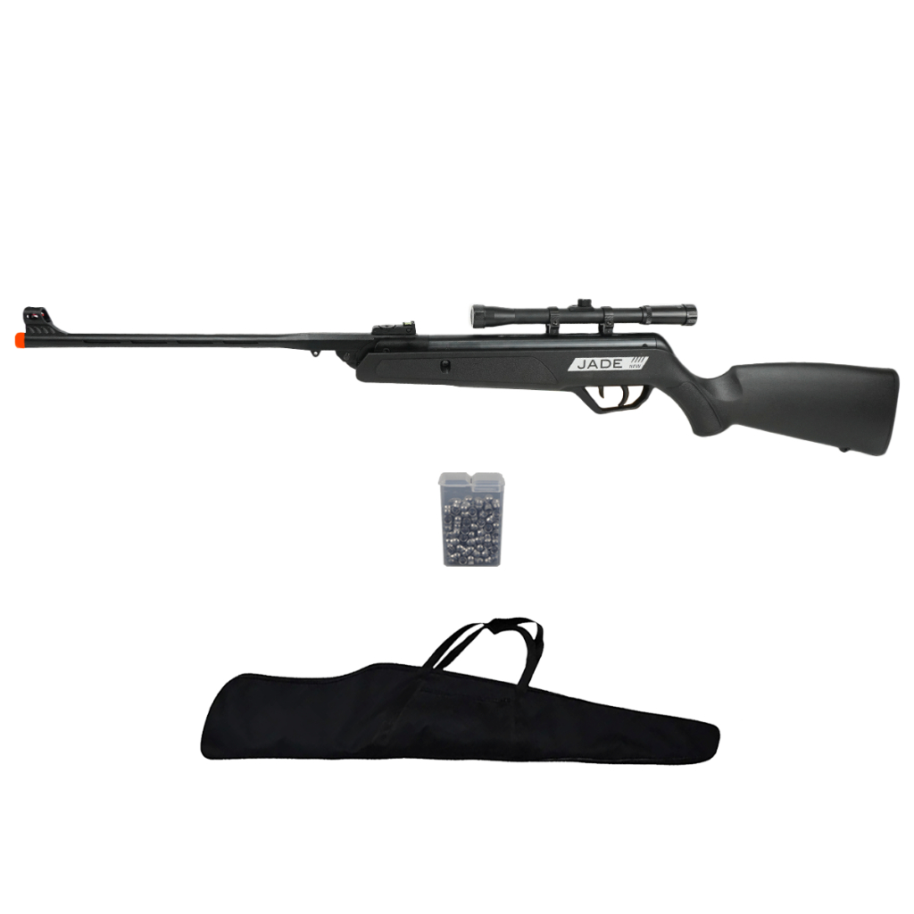 Carabina Rifle de Pressão New Jade Oxidada 5.5mm - CBC + Acessórios em Oferta na Shopee