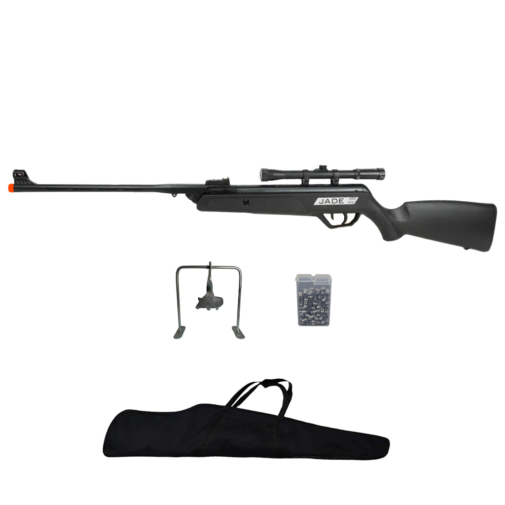 Carabina Espingarda de Pressão New Jade 5.5mm - CBC + Acessórios em Oferta na Shopee