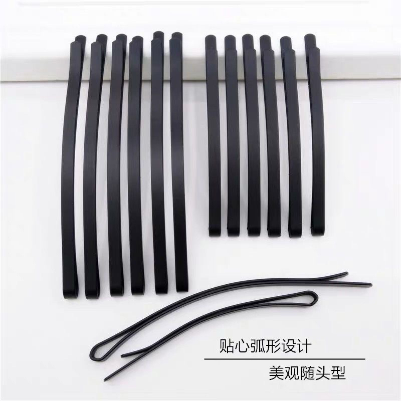 Clip De 10/30 pcs Franja Cabelo Grande Pequeno Dobra Preto Uma Palavra Arco Quebrado Disco Espesso E Apertado