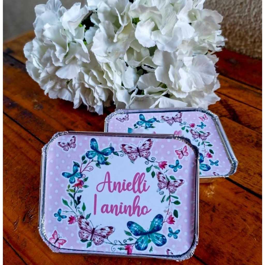 Rotúlos Adesivo Personalizado Para Marmitinha Bolo Lembrancinha Aniversário - Embalagem