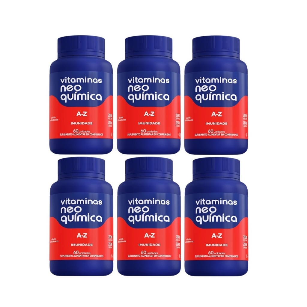 Kit 6 Vitamina A-Z Suplemento 60 Cápsulas - Neo Química em Oferta na Shopee