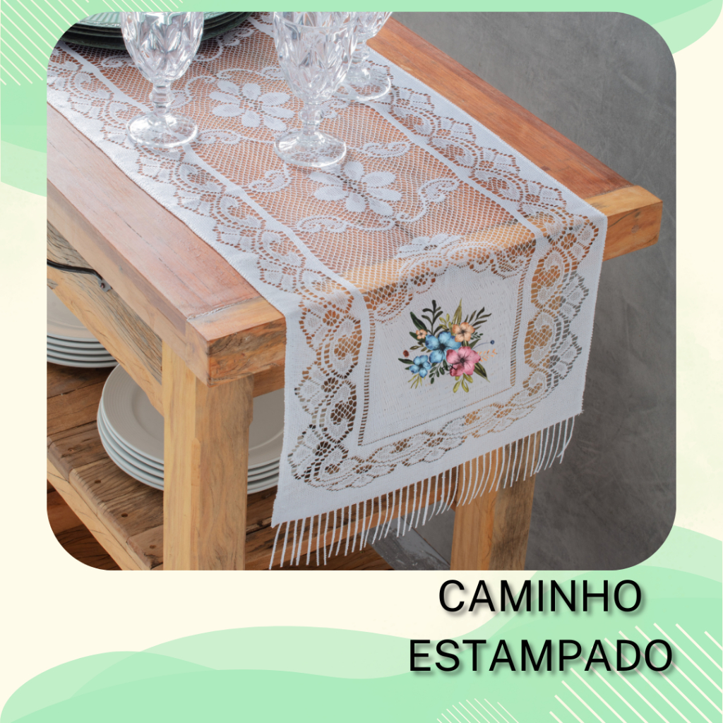 Caminho de mesa de renda Estampada em Oferta na Shopee