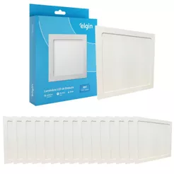 Kit 15 Painel Plafon Embutir Quadrado Led 18w Bivolt ELGIN