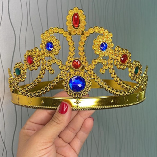 Coroa Rainha Rei Adulto e Infantil Príncipe e Princesa em Oferta na Shopee