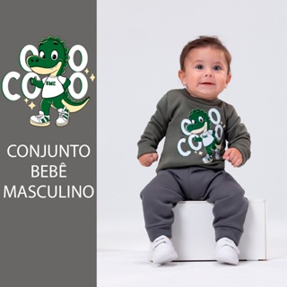CONJUNTO BEBÊ MASCULINO SOFT SUMMER CAT em Oferta na Shopee