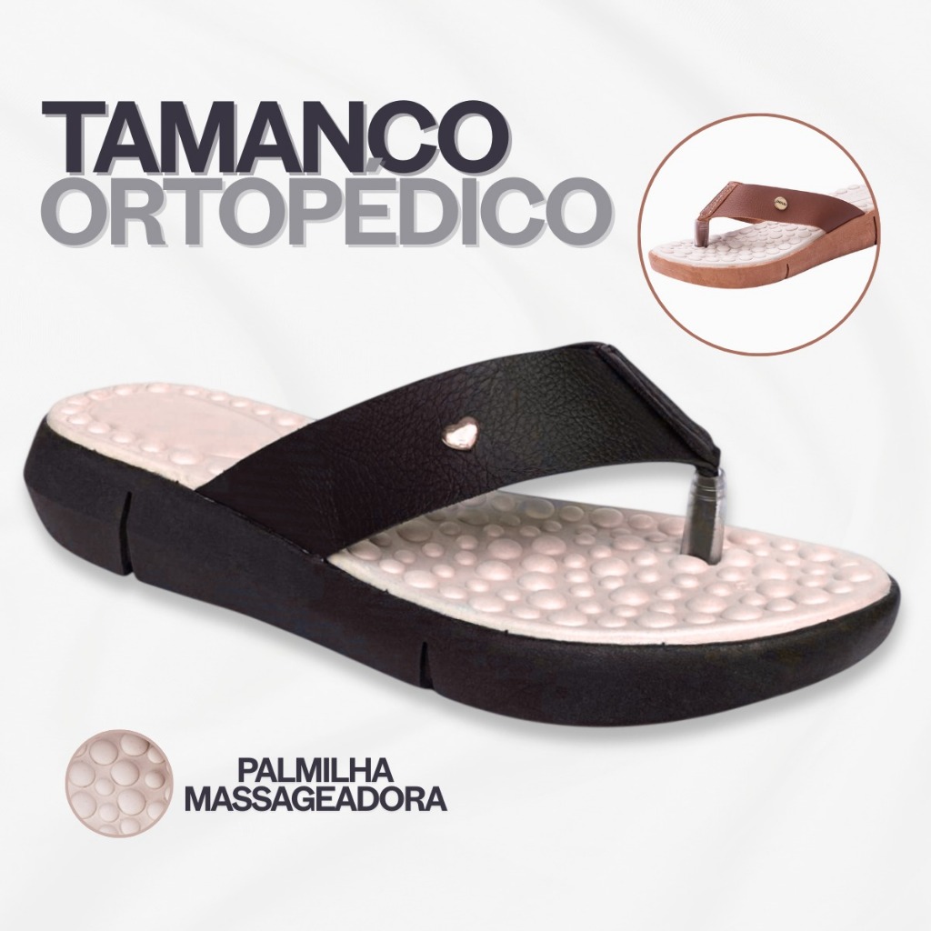 Tamanco Feminino Sandália Chinelo Ortopedico Massageador Para Esporão tamanho 34 ao 40