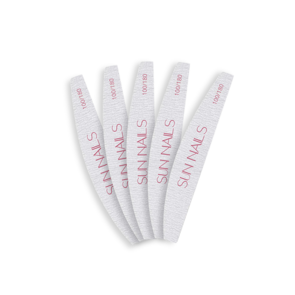 Kit 5 Lixas Boomerang 100/180 Sun Nails em Oferta na Shopee