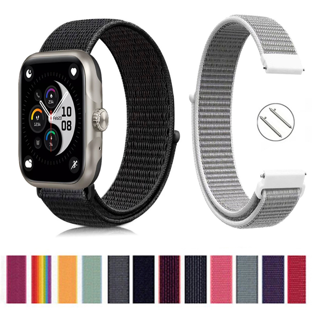 Pulseira 22mm de Nylon para Smartwatch Wearzone Action de Engate rapido Pronta entrega no Brasil