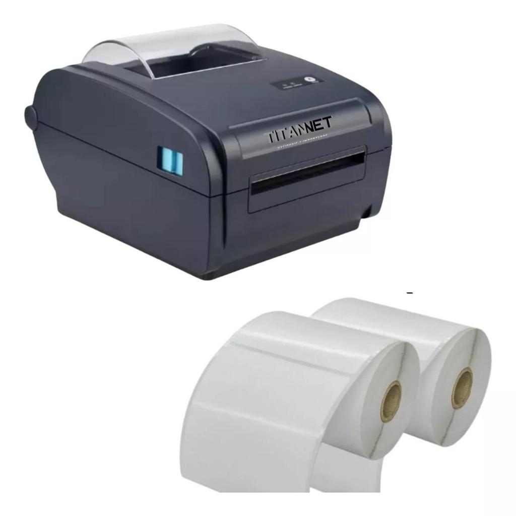 Impressora de Etiqueta Térmica Tipo Zebra Elgin TT330 USB + 500 Etiquetas (2 Rolos)