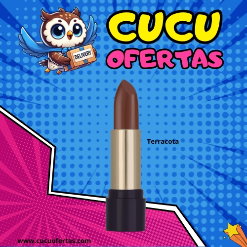 Batom Bala Hidratante Dazzle 4g - cor TERRACOTA - Hinode - Maquiagem (ANÚNCIO AZUL)