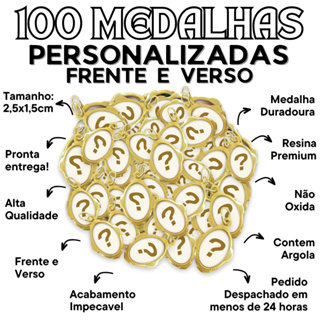 100 Medalhas Personalizadas Dupla Face em Chapa: Envie Suas Fotos no Chat! em Oferta na Shopee