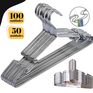 Kit Cabides Tintureiro Adulto Metal Aço Inox Unidades Cromado 30 Unidades