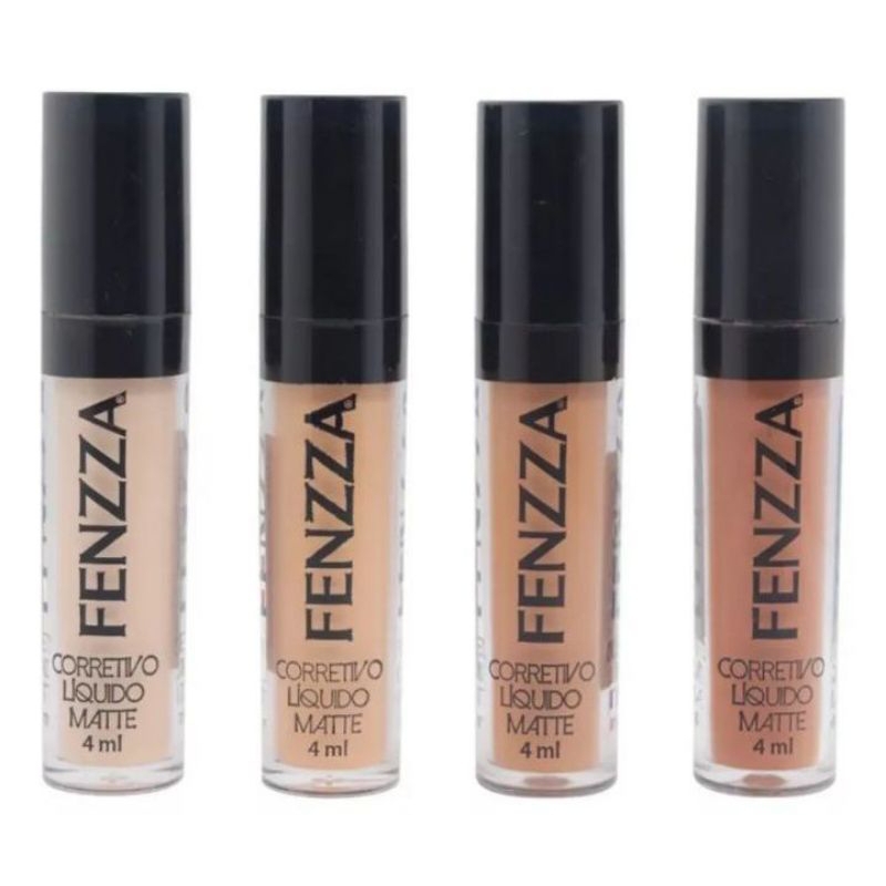 Corretivo Liquido Matte - Fenzza - alta cobertura - textura líquida e leve acabamento uniforme e sequinho.