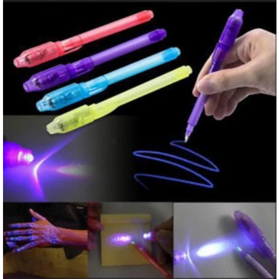 Caneta De Tinta Retroiluminação Led Invisível 1 Pc Caneta Marcadora Ultra Violeta/Dia das Crianças