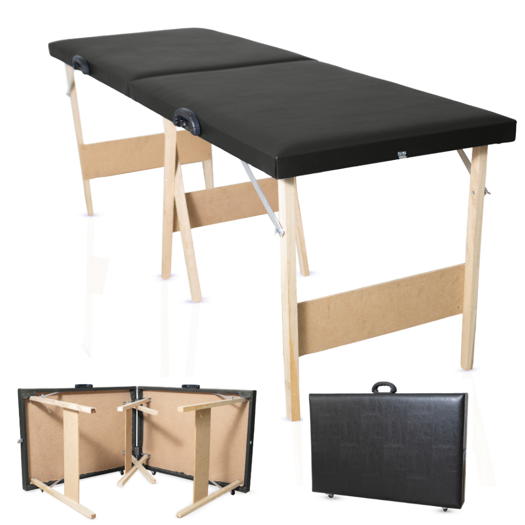 Maca dobrável portátil PROFESSIONAL 250KG MADEIRA Estética/Massagem/Cílios/Tatuagem ARTPUFF