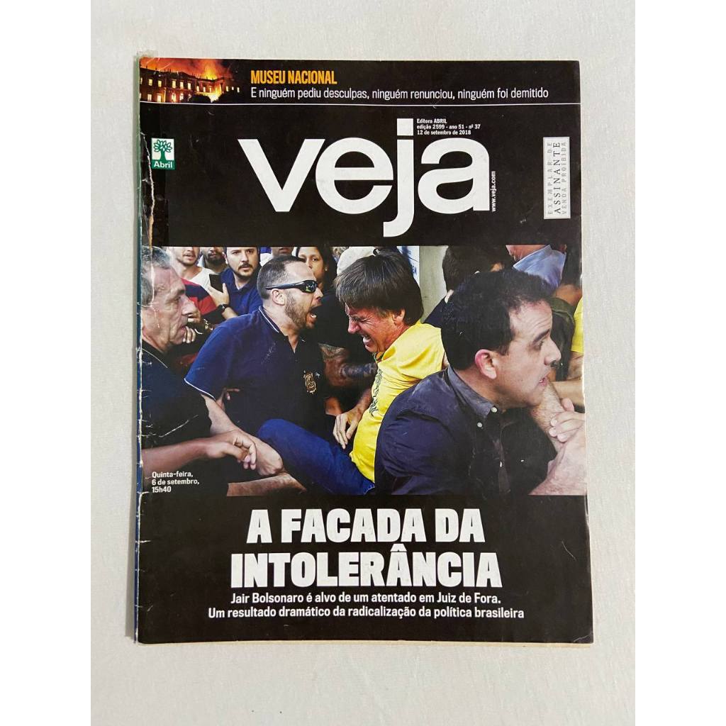 Revista Veja - A facada da intolerância em Jair Bolsonaro - Set/2018