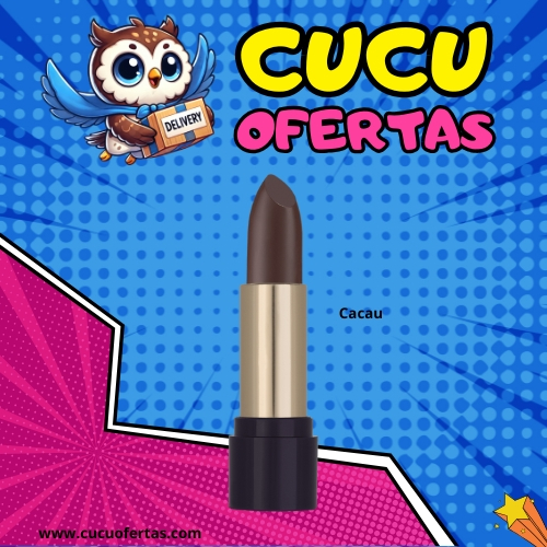 PROMOÇÃO Batom Bala Hidratante Dazzle 4g - cor CACAU - Hinode - Maquiagem (ANÚNCIO AZUL)