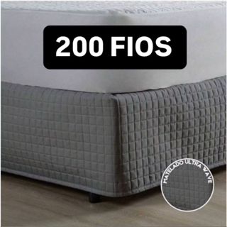 Saia para cama Box Matelada ULTRA SONIC 200 Fios NOS Tamanhos Solteiro, Casal, Queen e King em Oferta na Shopee