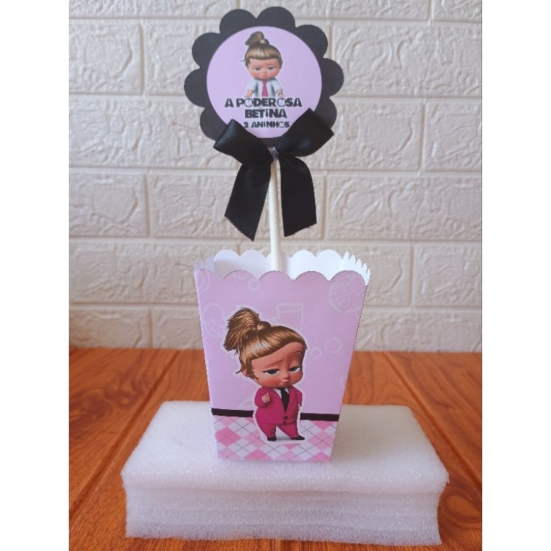 PEGUE E MONTE - Caixa Centro de Mesa Personalizado A Poderosa Chefinha para aniversário e eventos/ Festa Papelaria