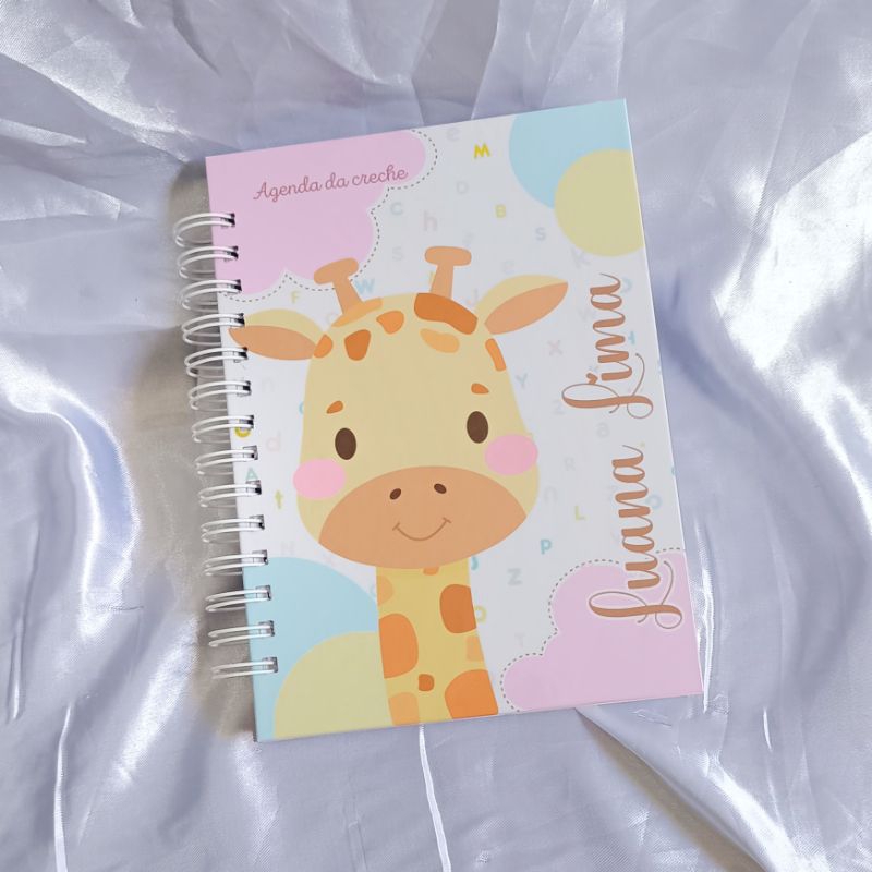 Agenda Creche personalizada, agenda Girafa, agenda Girrafinha, Agenda da creche, agenda fofa, agenda animais creche em Oferta na Shopee