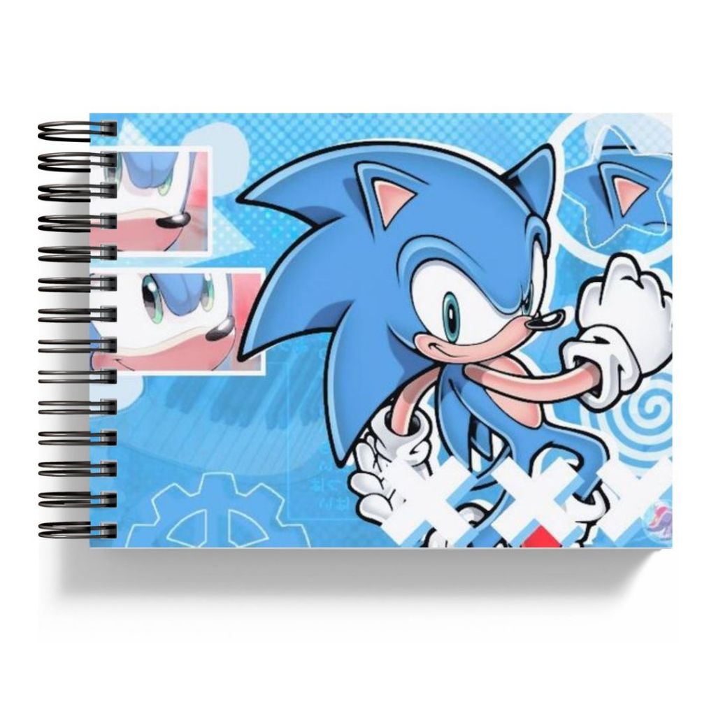 Livro de Sonic 100 Folhas ou 50 Folhas Caderno de Desenho Pintura Coloring Book do Goku