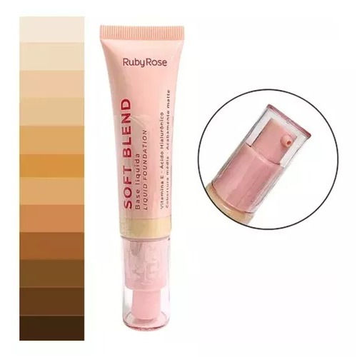 Base Liquida Matte Soft Blend Base Linha Rosa Ruby Rose Produtos de Beleza