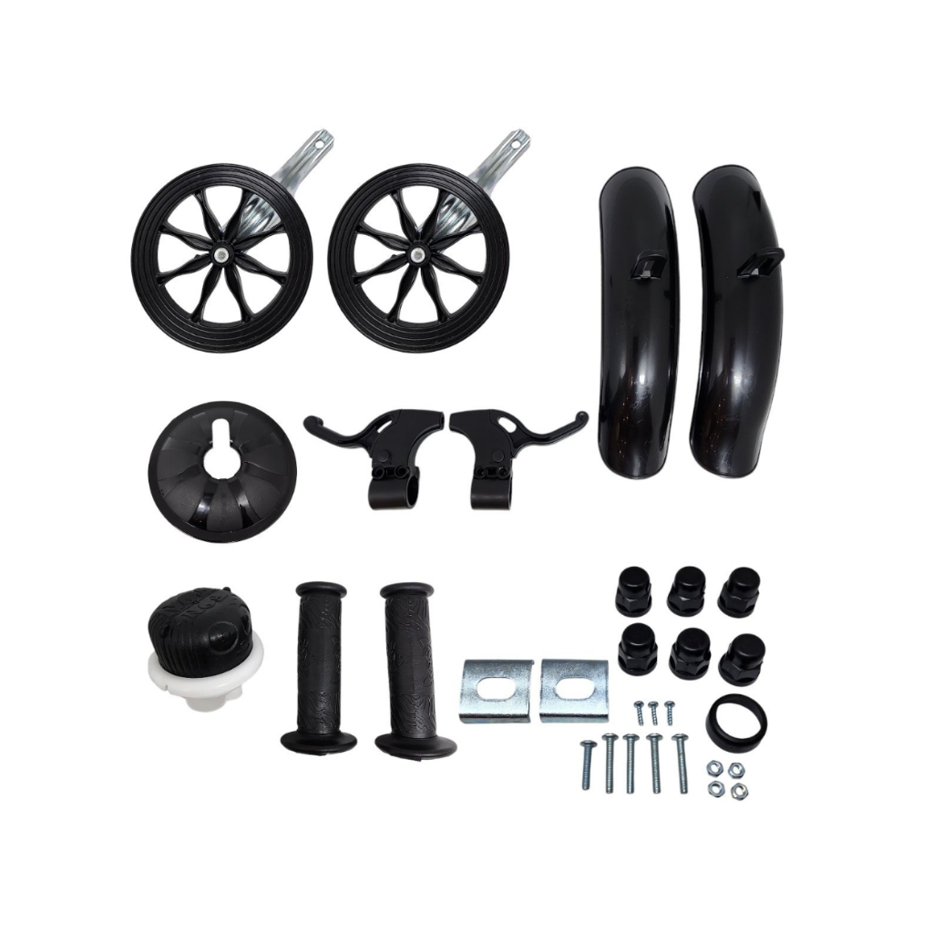 Kit Completo Montagem Bike Bicicleta Infantil Aro 16" Nylon C/ Roda Lateral Freio Manopla Paralama