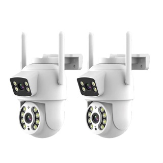 Câmera De Segurança Lente Dupla ICSEE IP66 Wi-Fi 360° Sensor Movimento Visão Noturna 2 em 1 Fixa + Giratória em Oferta na Shopee