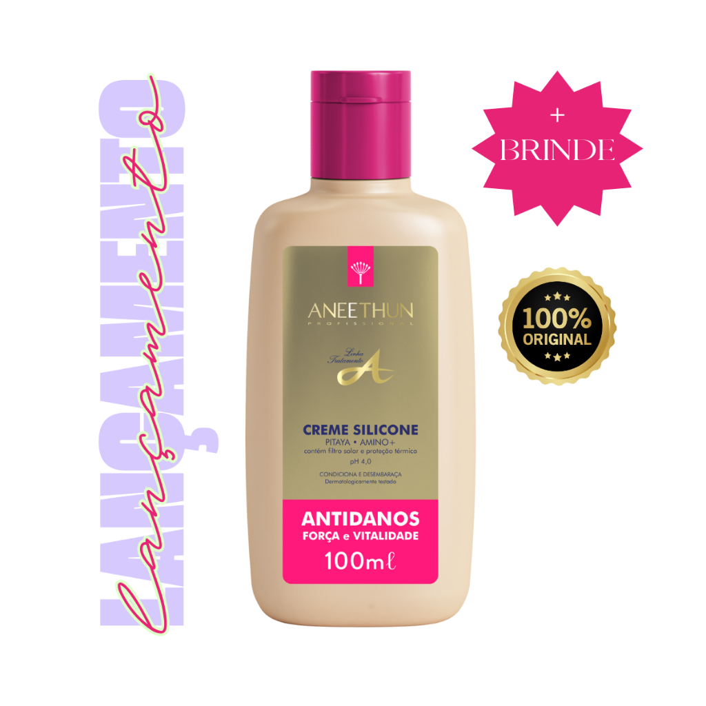 Creme de silicone Antidanos Linha A Aneethun 100ml em Oferta na Shopee