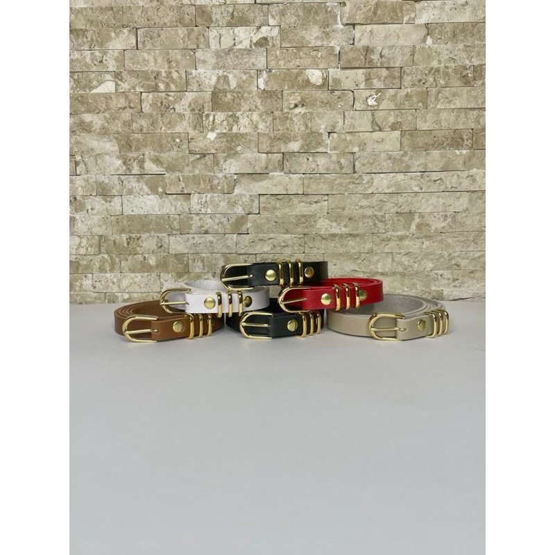 Cinto Social Fivela Redonda com Passante Triplo Moda em Oferta na Shopee