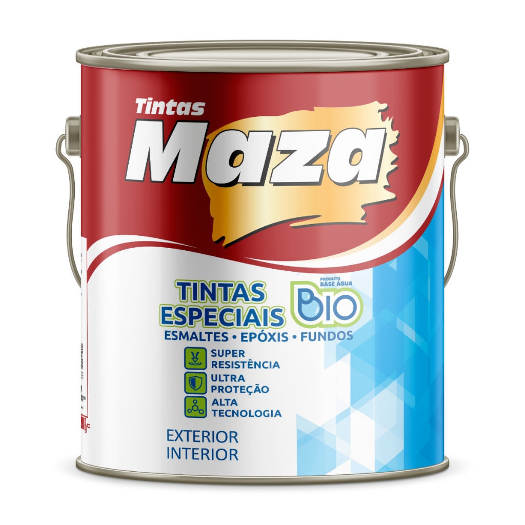 Tinta Esmalte A Base de água Brilhante Todas as Cores Maza 3,6L para Azulejos Paredes Madeira Artesanato Ferro em Oferta na Shopee