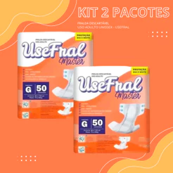 Fralda Geriátrica Adulto Unissex G 100 unidades - UseFral