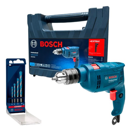 Furadeira Impacto Bosch Gsb 550 Re E Kit Brocas Expert 110v em Oferta na Shopee