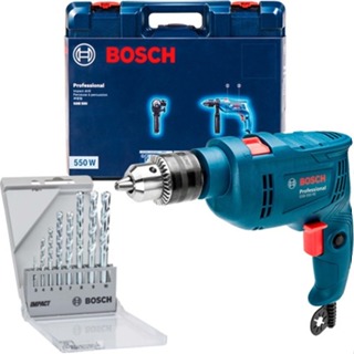 Kit Furadeira Impacto Bosch Gsb 550 Re E 8 Brocas Cyl-1 220v em Oferta na Shopee
