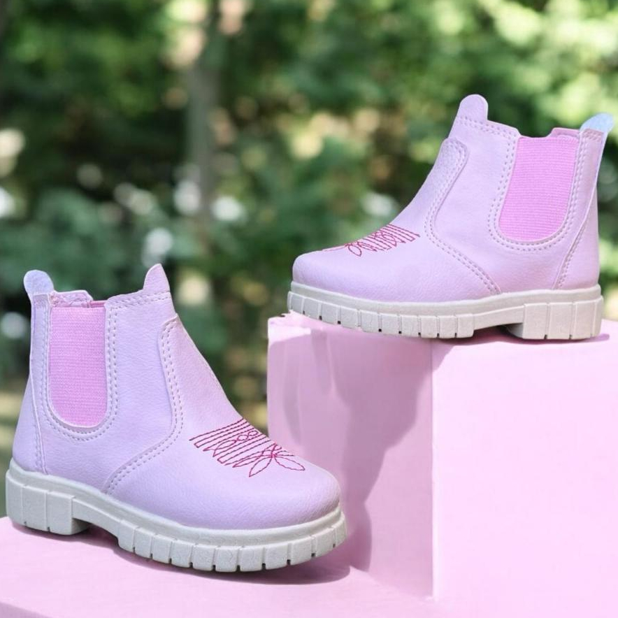 Bota Botinha Jeca Infantil Botina Country Menina Confortavel Macia