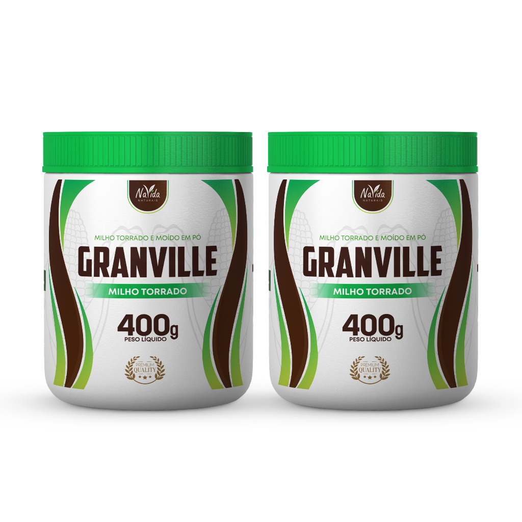 Kit 2 Unidades Milho Torrado e Moído (Café De Milho) Pote 400G Granville