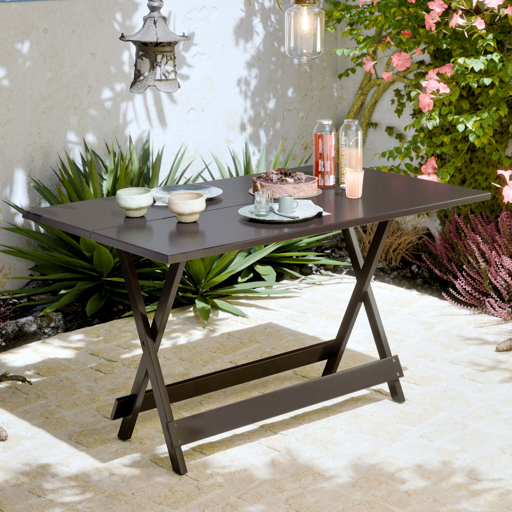 Mesa Bistrô Retandular 120x70 Dobrável Em Madeira Naval - Home & Living