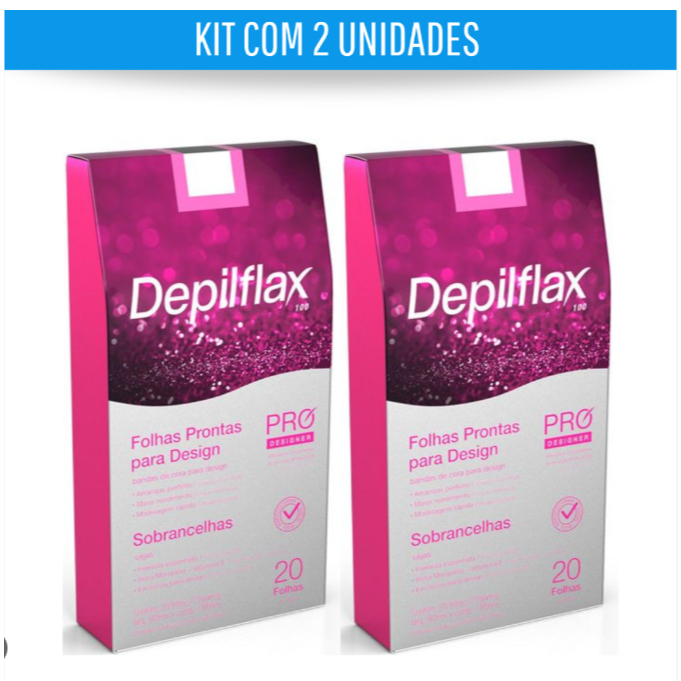 Kit 2 Folhas Prontas Para Design De Sobrancelha Rosa - Depilflax