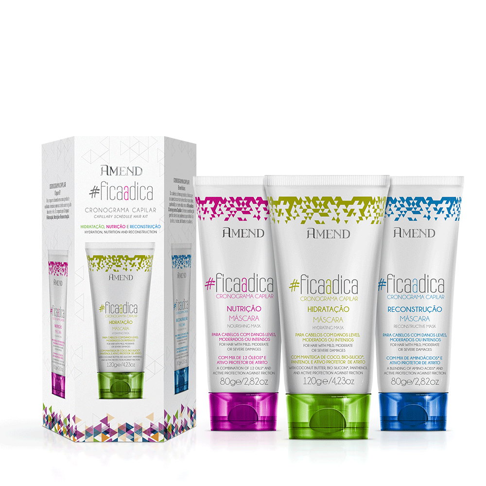 Amend KIT Cronograma Capilar Hidratação + Nutrição e Reconstrução
