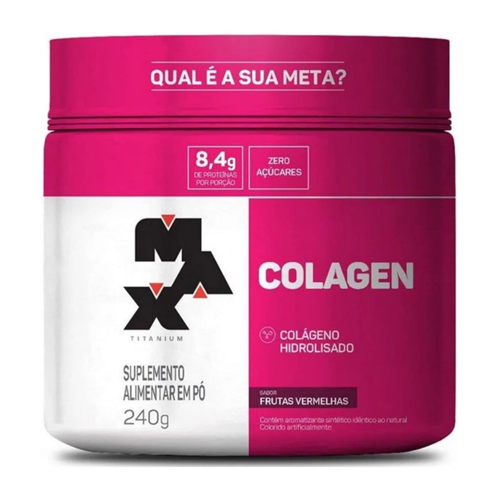 Colágeno Hidrolisado Max Titanium Colagen Sabor Frutas Vermelhas 240g - Health